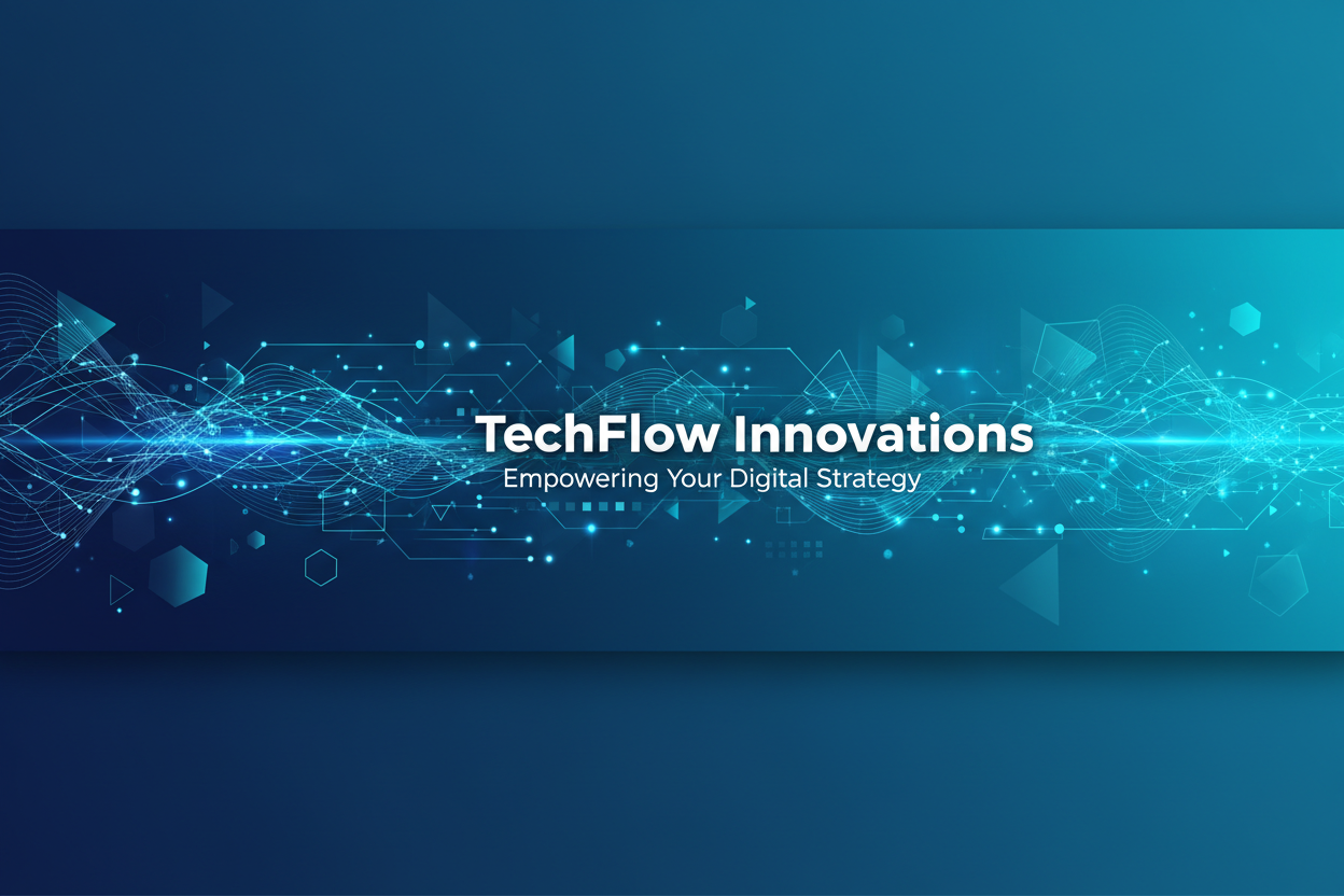 create the banner for TechFlow Innovations Empowering Your Digital Strategy